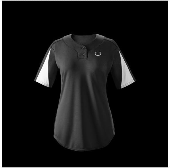 Evoshield Girl’s E601 2-button Placket Pullover Jersey Wtv5610bl - Black