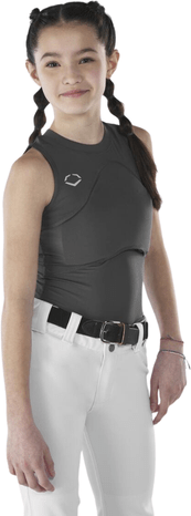 Evoshield Girl’s Racerback Chest Guard Sleeveless Shirt Wb5747601 - Charcoal
