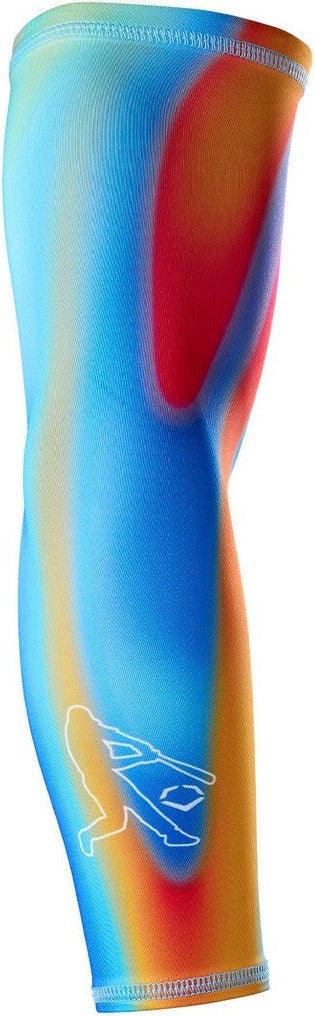 Evoshield Heatmap Hot Youth Arm Sleeve - Columbia Blue Orange