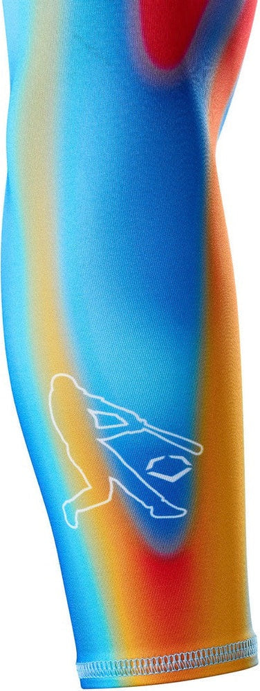 Evoshield Heatmap Hot Youth Arm Sleeve - Columbia Blue Orange