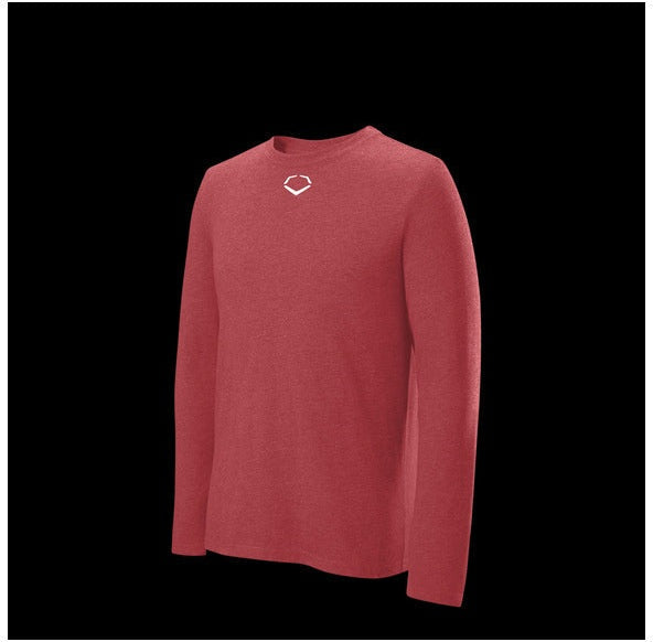 Evoshield Men’s Heather Long Sleeve Tee Wtv1001sc - Scarlet