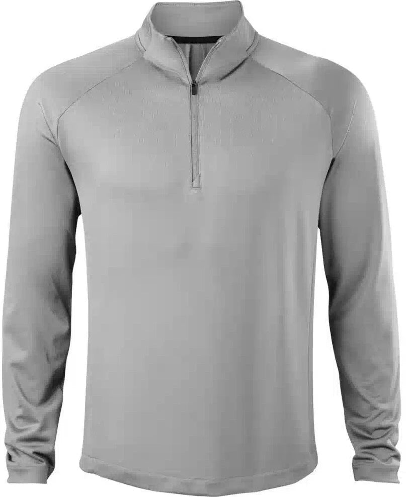 Evoshield Men’s Midweight Quarter Zip Pullover Top Wb6047602 - Light Gray