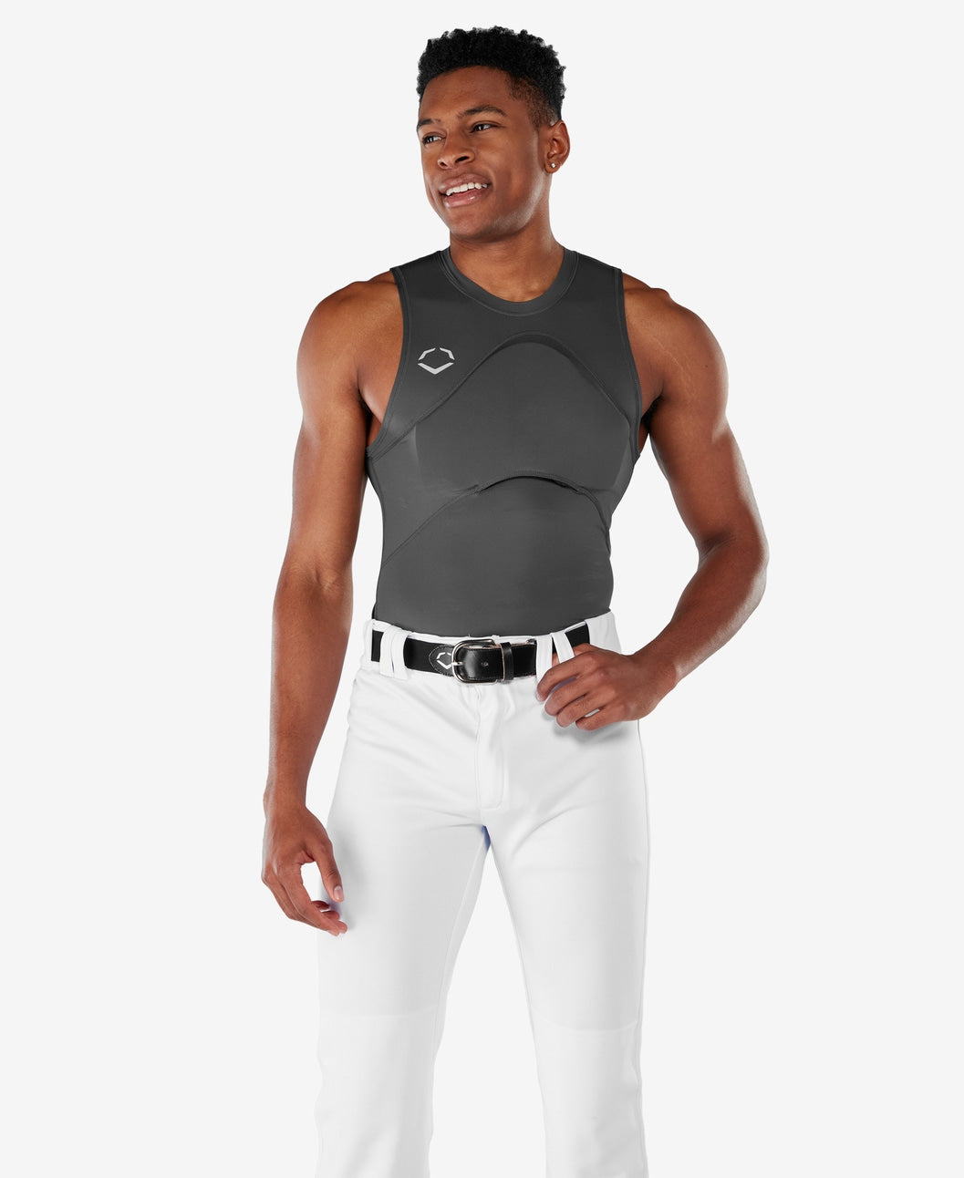 Evoshield Men’s Sleeveless Chest Guard Shirt Wb5753801 - Charcoal