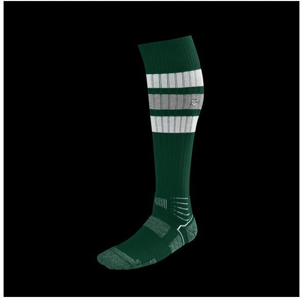 Evoshield Pro-srz Striped Game Socks Wb6010502 - Dark Green