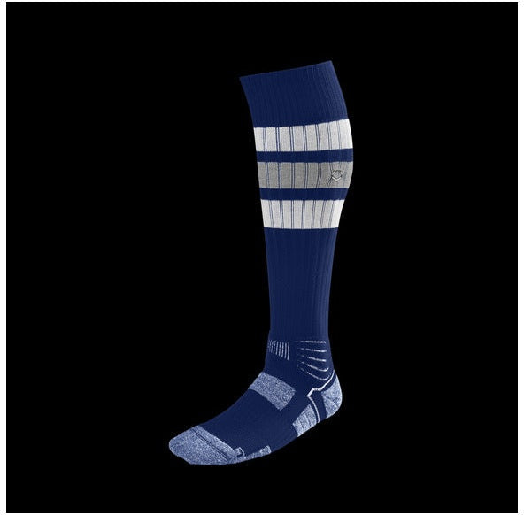 Evoshield Pro-srz Striped Game Socks Wb6010505 - Navy - Xl