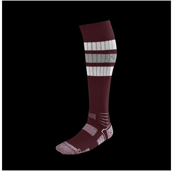 Evoshield Pro-srz Striped Game Socks Wb6010513 - Maroon