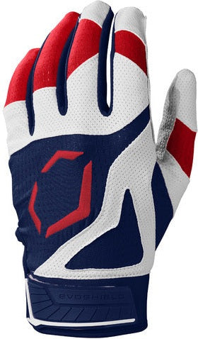 Evoshield Srz-1 Adult Batting Gloves Wb5712010 - Navy Scarlet