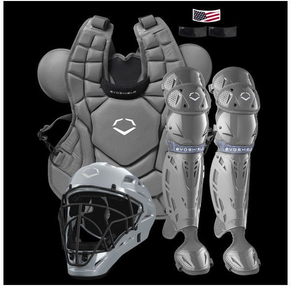 Evoshield Srz-1 Baseball Catcher’s Adult Gear Kit Wbr00028002 - Road Gray