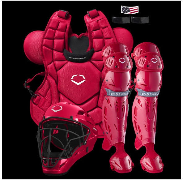 Evoshield Srz-1 Baseball Catcher’s Adult Gear Kit Wbr00028005 - Scarlet - Red