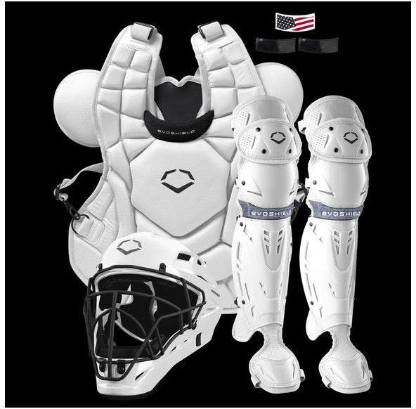 Evoshield Srz-1 Baseball Catcher’s Adult Gear Kit Wbr00028006 - White