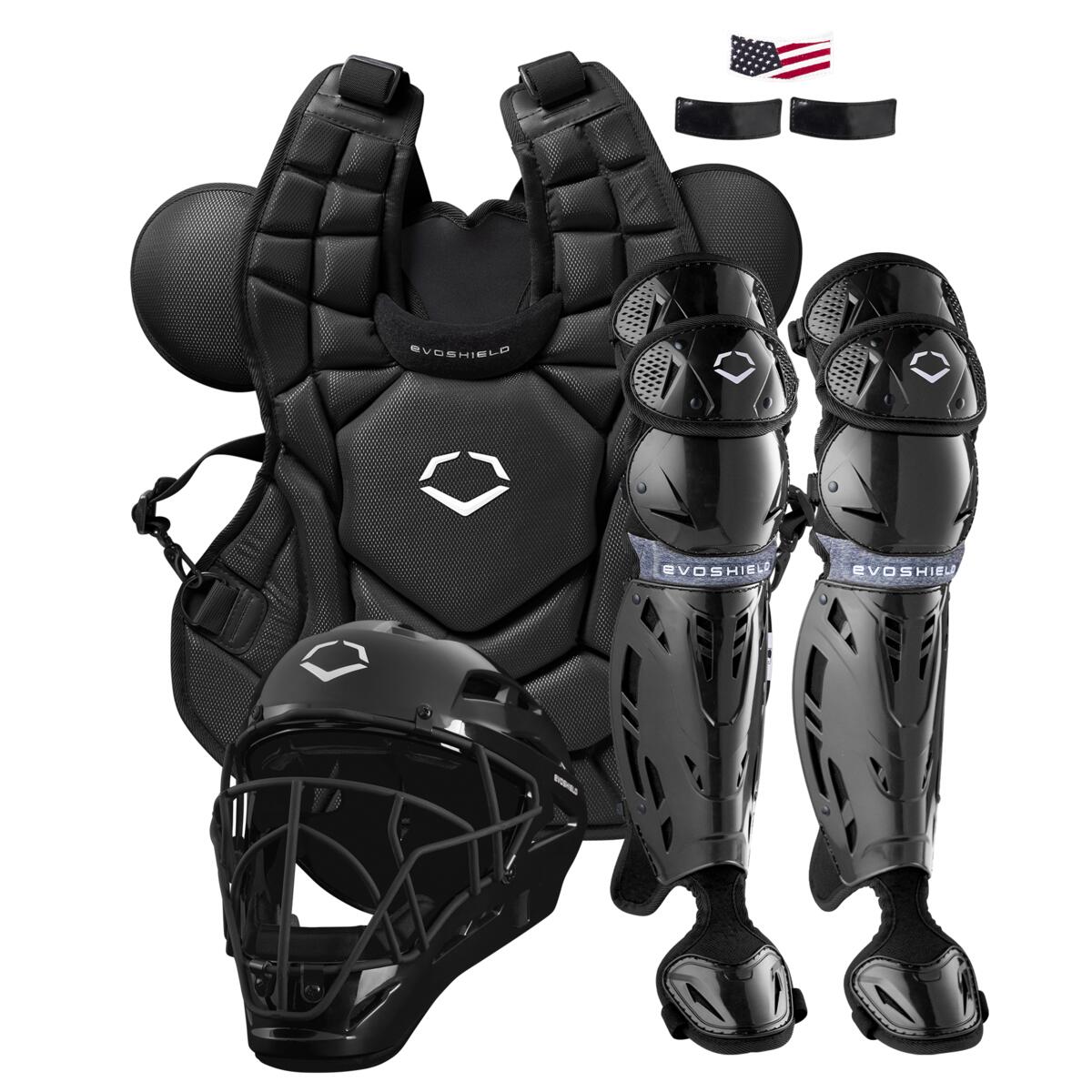 Evoshield Srz-1 Baseball Catcher’s Intermediate Gear Kit Wbr00028001 - Black