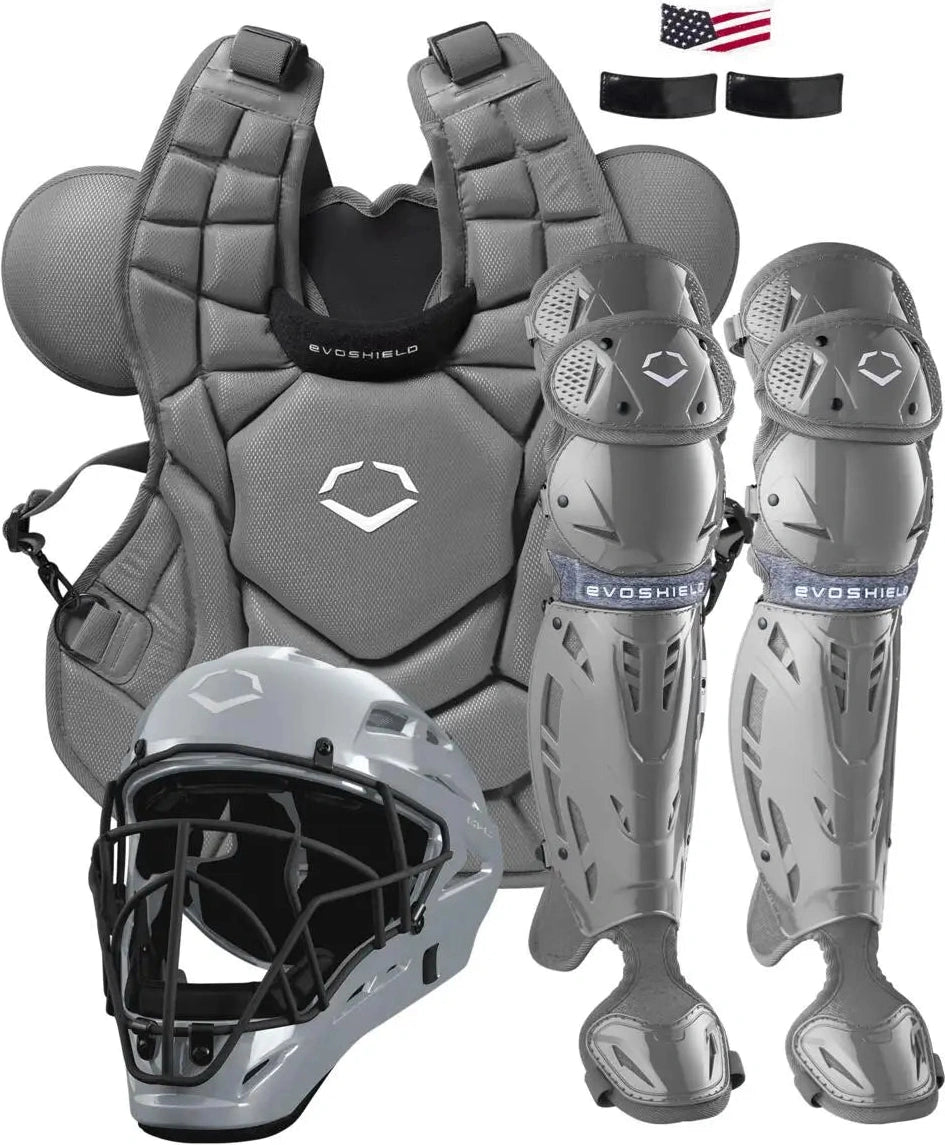 Evoshield Srz-1 Intermediate Baseball Catcher’s Gear Kit Wbr00028002int - Gray
