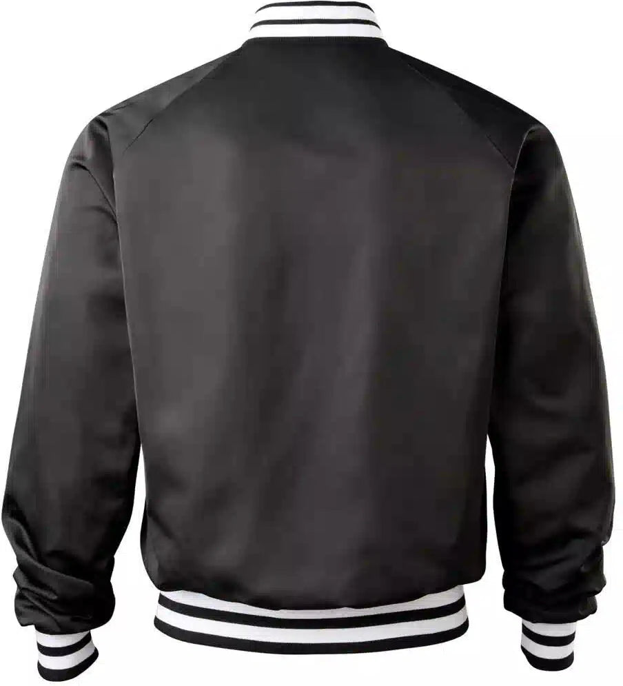 Evoshield Unisex Satin Bomber Jacket Wb6048101 - Black