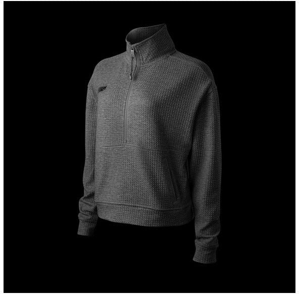 Evoshield Women’s 1/2 Zip Jacquard Pullover Wb6040601 - Black Heather