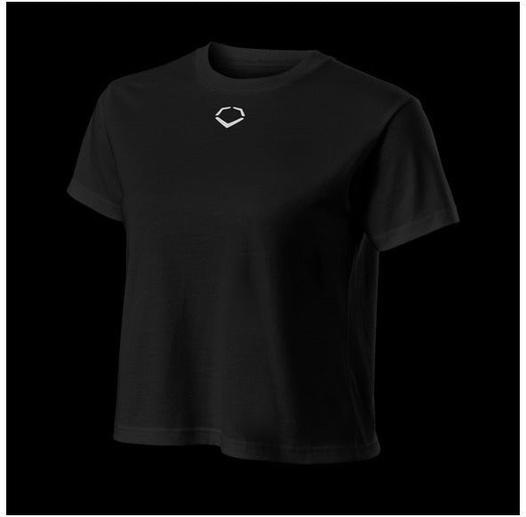 Evoshield Women’s Cotton Crop Tee Wb6048901 - Black