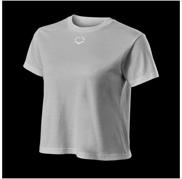 Evoshield Women’s Cotton Crop Tee Wb6048902 - Light Gray