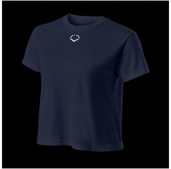 Evoshield Women’s Cotton Crop Tee Wb6048903 - Navy