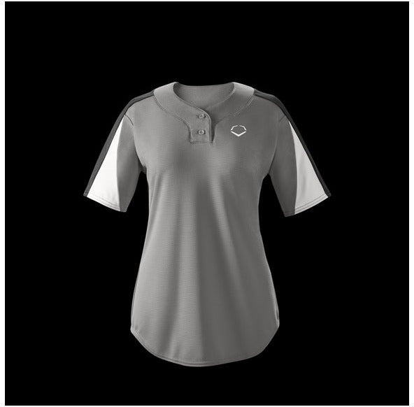 Evoshield Women’s E601 2-button Placket Pullover Jersey Wtv4610ch - Charcoal