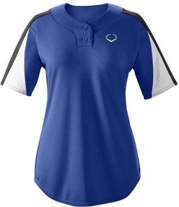 Evoshield Women’s E601 2-button Placket Pullover Jersey Wtv4610ro - Royal