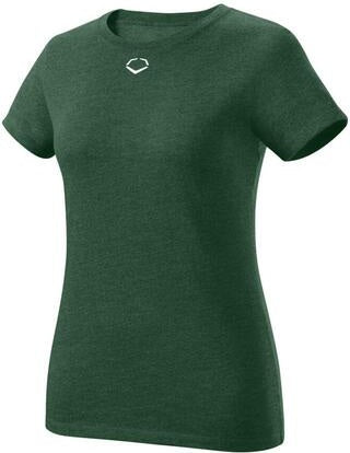 Evoshield Women’s Heather Short Sleeve Tee Wtv3001dg - Dark Green