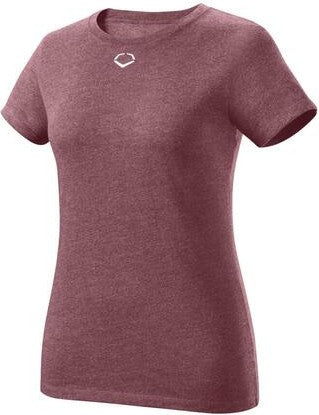 Evoshield Women’s Heather Short Sleeve Tee Wtv3001ma - Maroon