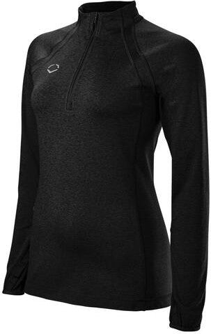 Evoshield Women’s Lightweight 1/4 Zip Pullover Wb6032001 - Black