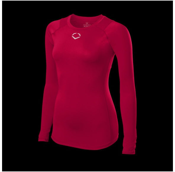 Evoshield Women’s Season Ready Fitted Long Sleeve Shirt Wb6041104 - Scarlet