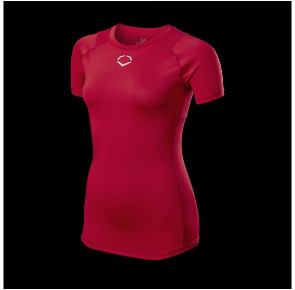 Evoshield Women’s Season Ready Fitted Short Sleeve Shirt Wb6041004 - Scarlet