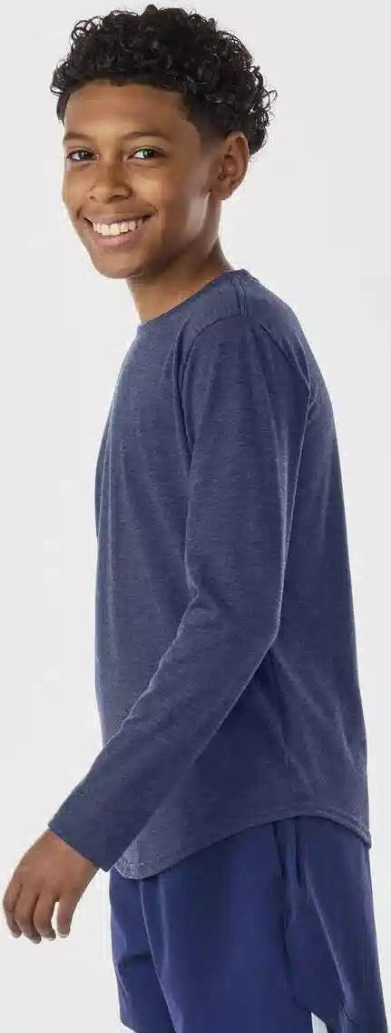 Evoshield Youth Essential Long Sleeve Tee Wb6078103 - Navy Heather