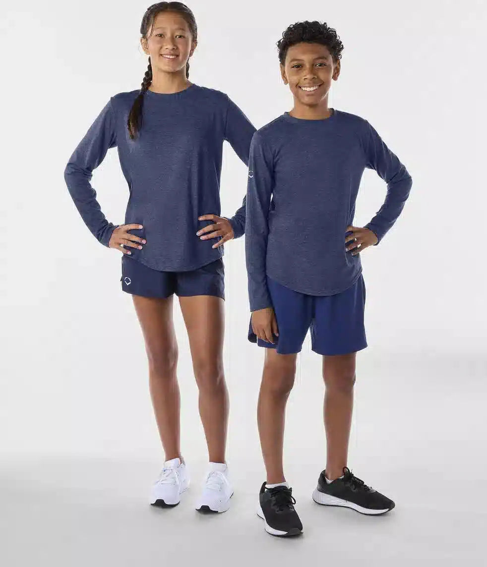 Evoshield Youth Essential Long Sleeve Tee Wb6078103 - Navy Heather