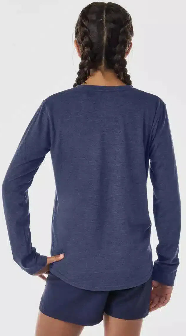 Evoshield Youth Essential Long Sleeve Tee Wb6078103 - Navy Heather