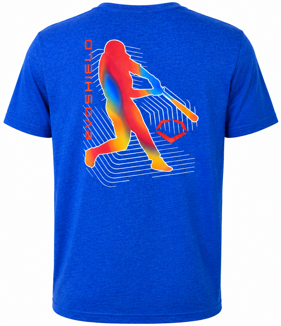 Evoshield Youth Evo Heatmap Hot Graphic Cotton Tee - Royal