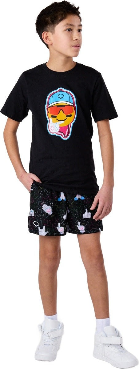 Evoshield Youth Evoji Black Woven Shorts