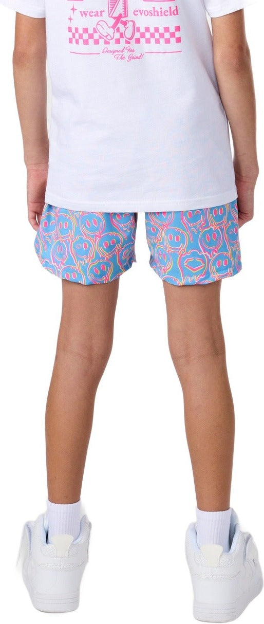 Evoshield Youth Happy Melt Victory Blue Woven Shorts
