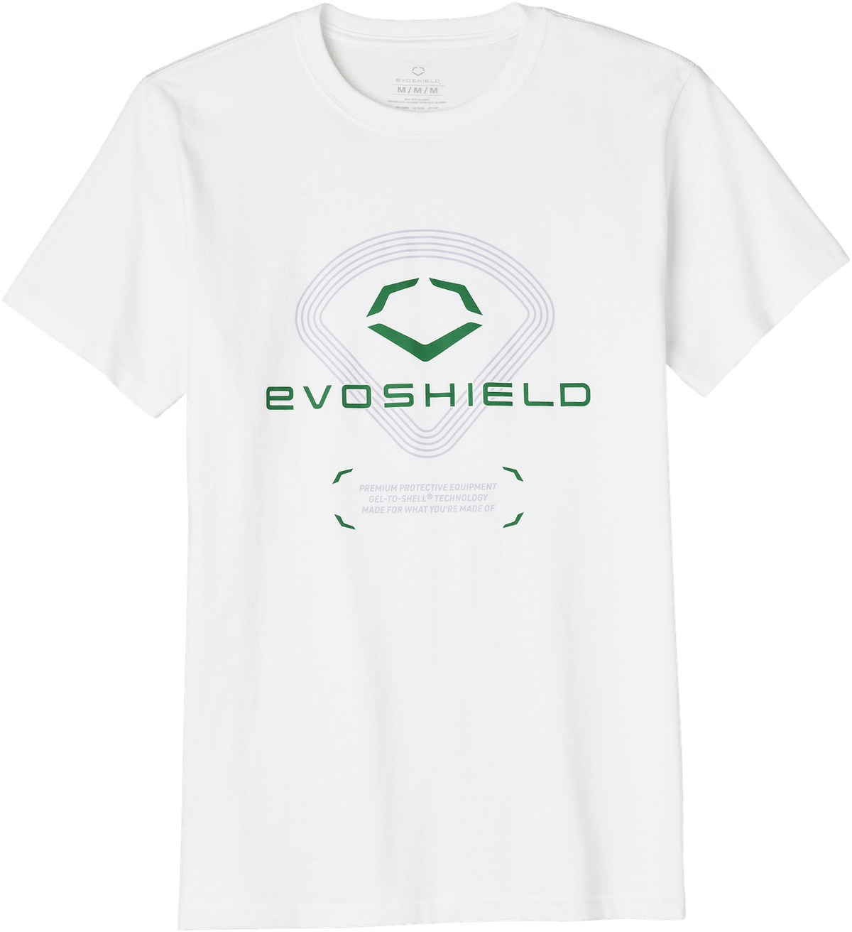 Evoshield Youth Lawn Green Graphic Tee - Vintage White