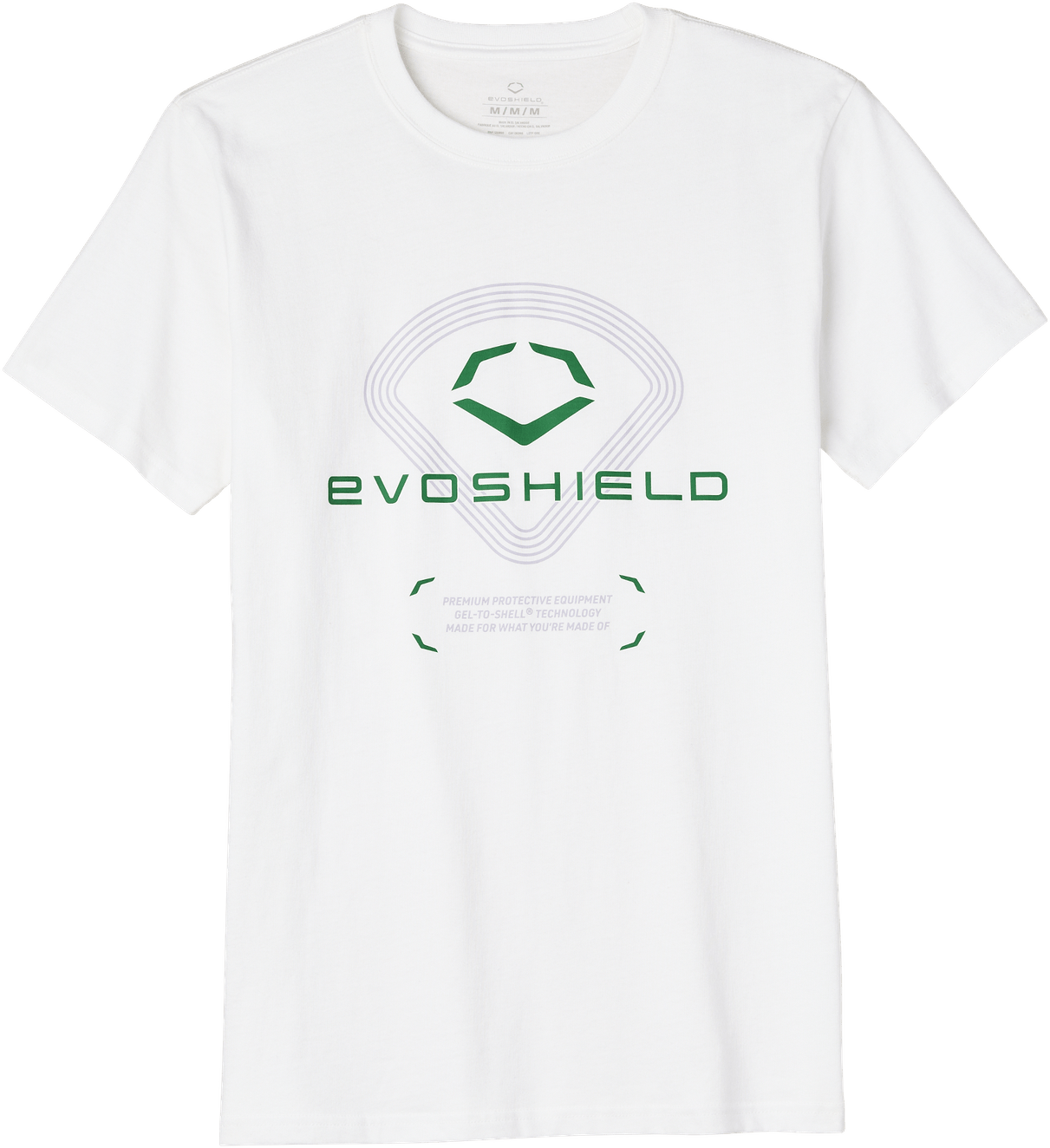 Evoshield Youth Lawn Green Graphic Tee - Vintage White