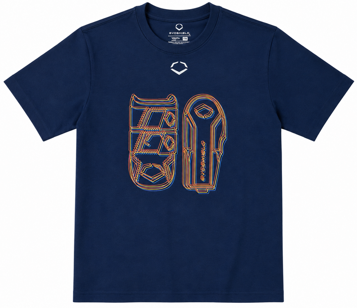 Evoshield Youth Line Work Navy Blue Graphic Tee