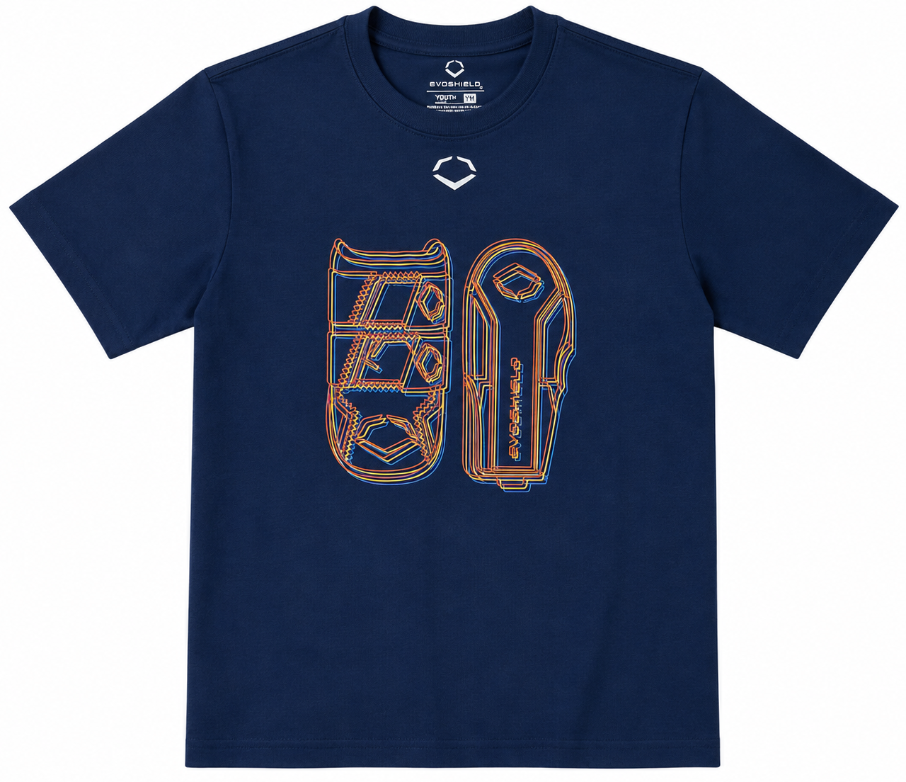 Evoshield Youth Line Work Navy Blue Graphic Tee