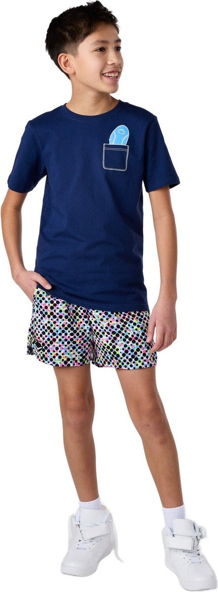 Evoshield Youth on Guard Blue Graphic Cotton Tee - Team Navy