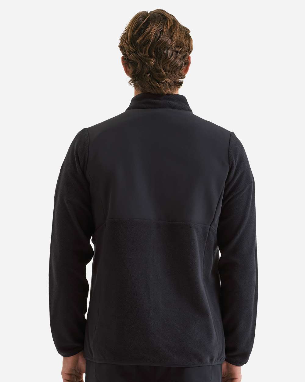 Exact Black Men's Agility Panelled Fleece Full-Zip Jacket - NN800 plain