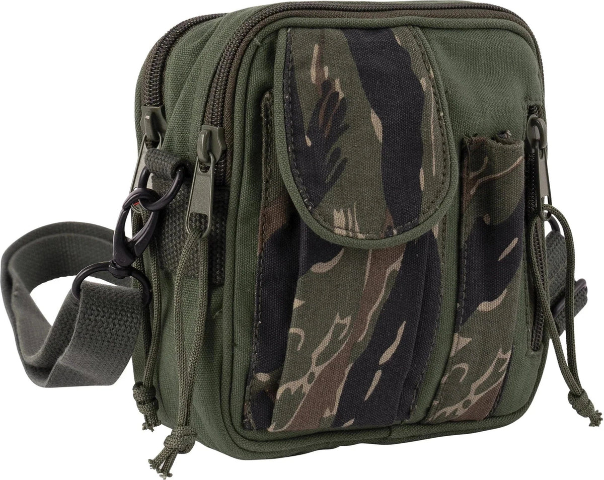 Excursion Organizer Shoulder Bag - Green / Tiger Stripe
