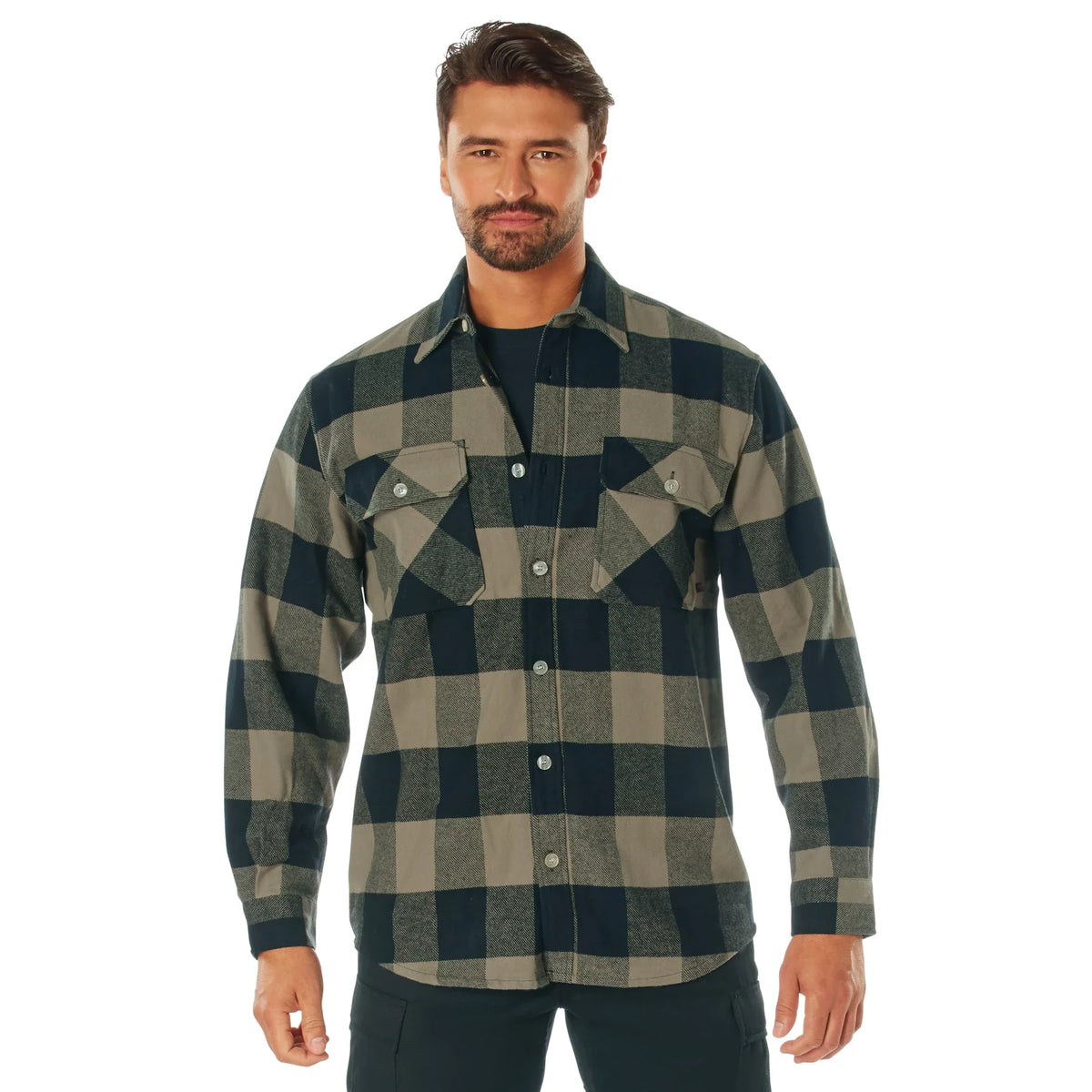 Extra Heavyweight Buffalo Plaid Flannel Shirt - Coyote Brown / s