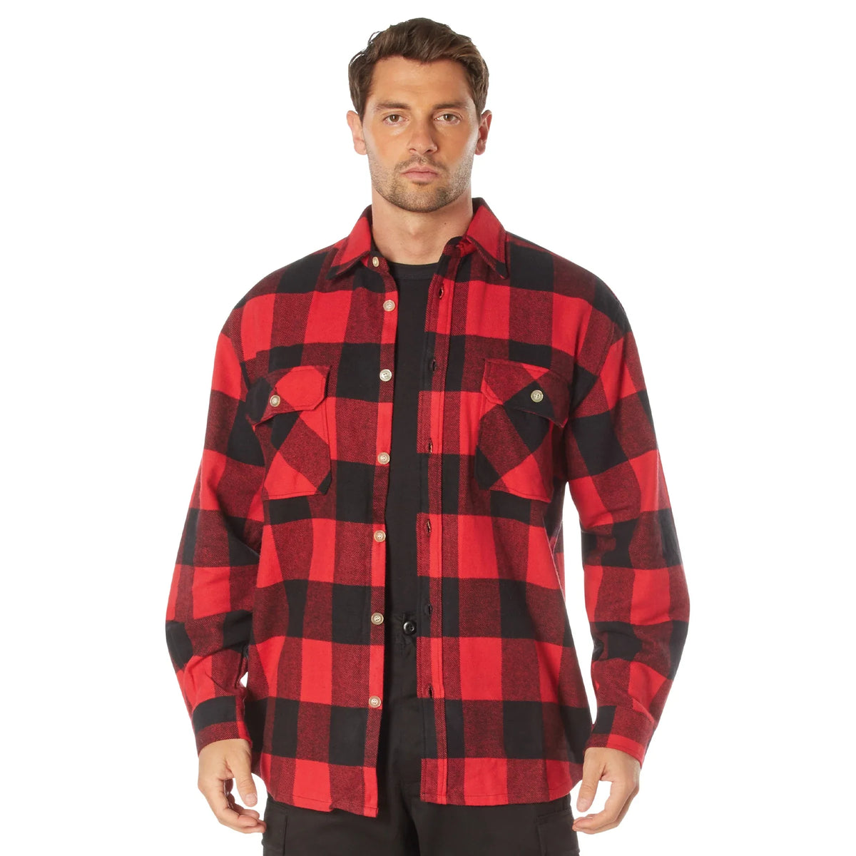 Extra Heavyweight Buffalo Plaid Flannel Shirt - Red / s