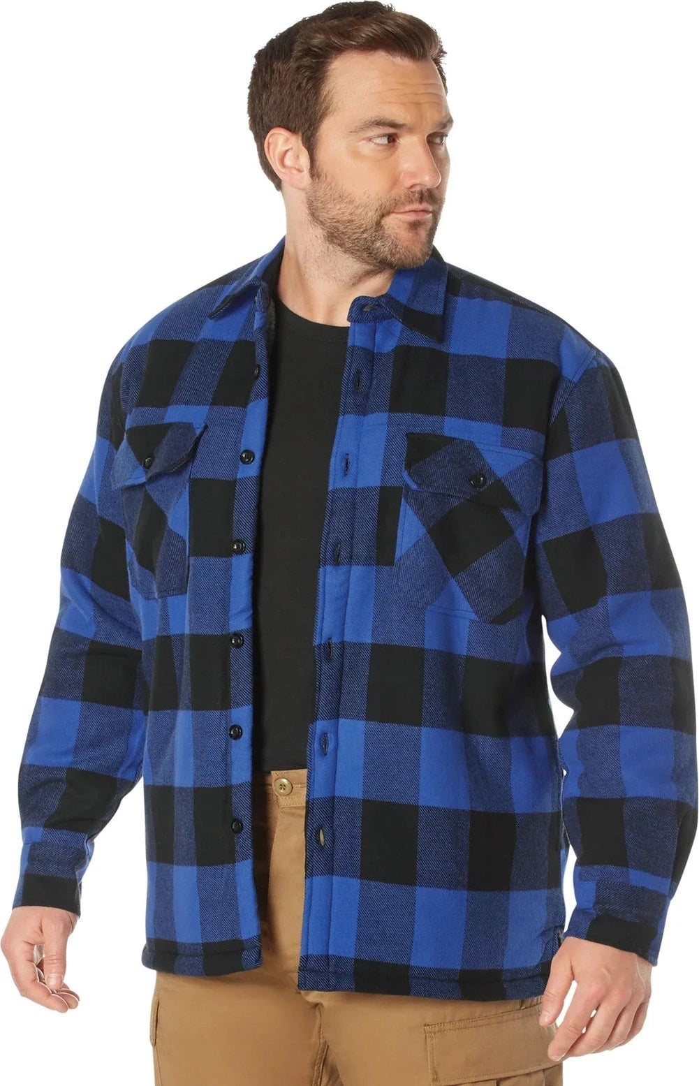 Extra Heavyweight Buffalo Plaid Sherpa Lined Flannel Shirts