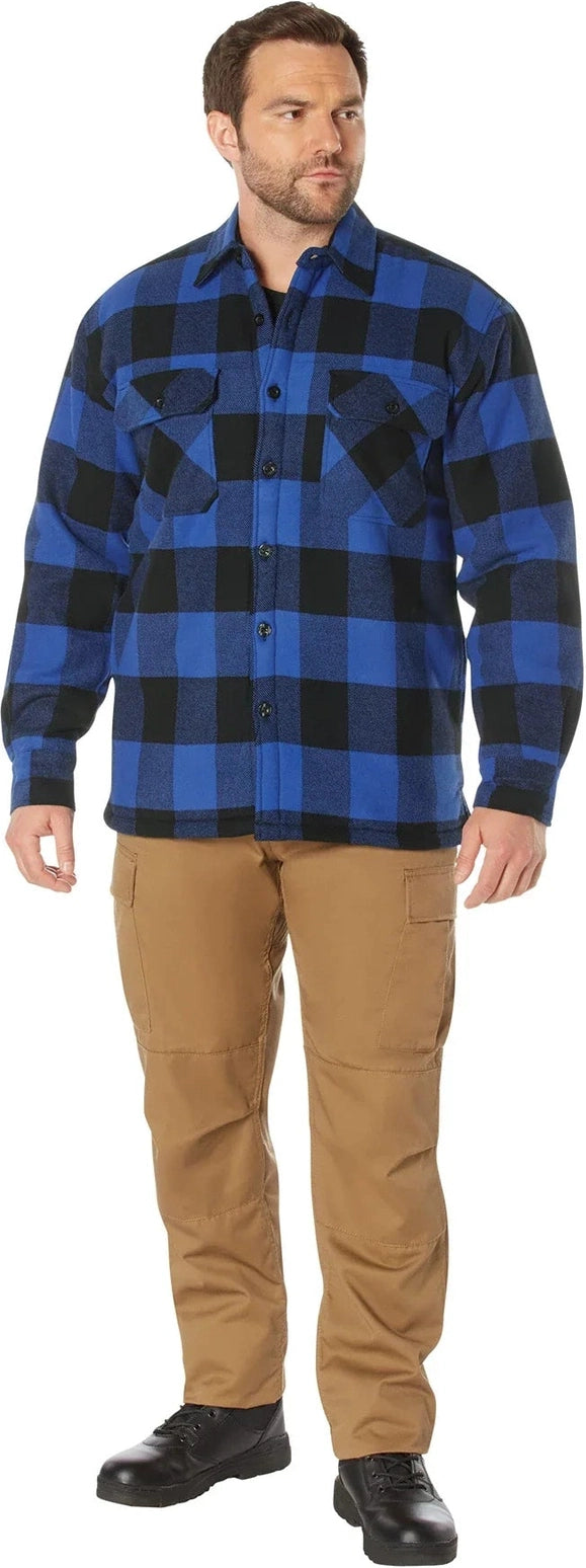 Extra Heavyweight Buffalo Plaid Sherpa Lined Flannel Shirts