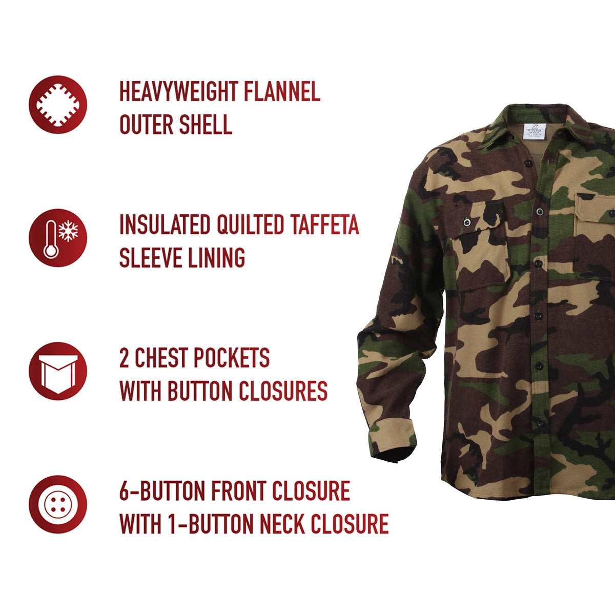 Extra Heavyweight Camo Flannel Shirts