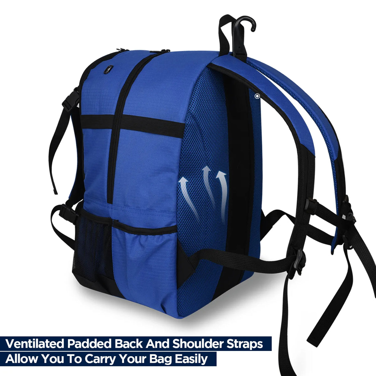 Exxact Sports Baseball Bag with Helmet Holder and Seperate Cleats Compartment - Royal Blue