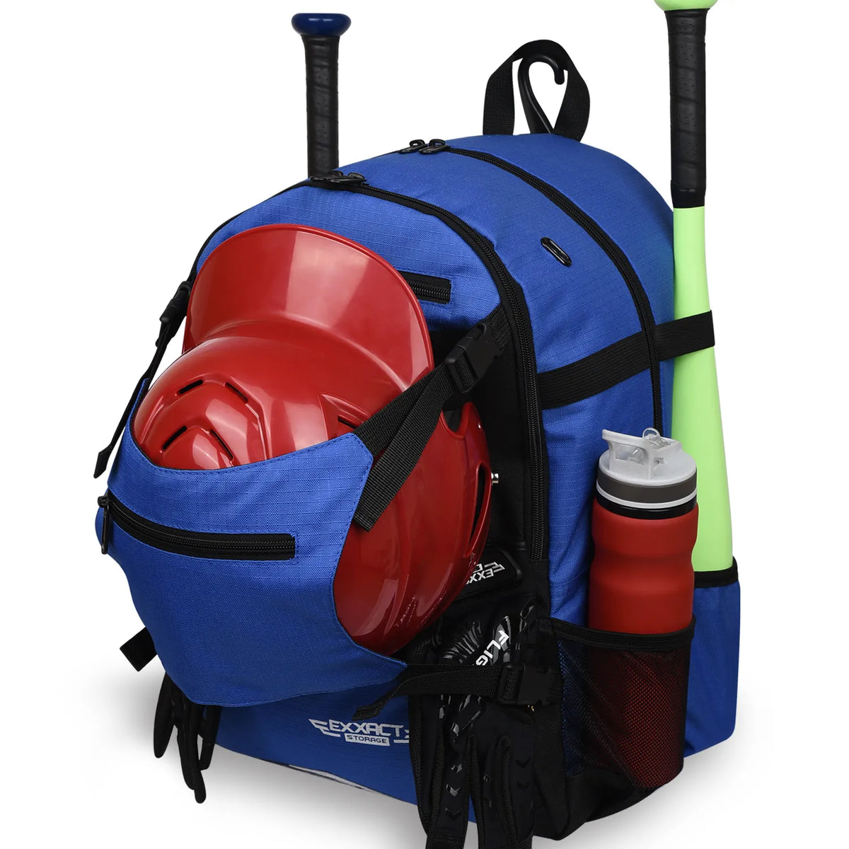 Exxact Sports Baseball Bag with Helmet Holder and Seperate Cleats Compartment - Royal Blue