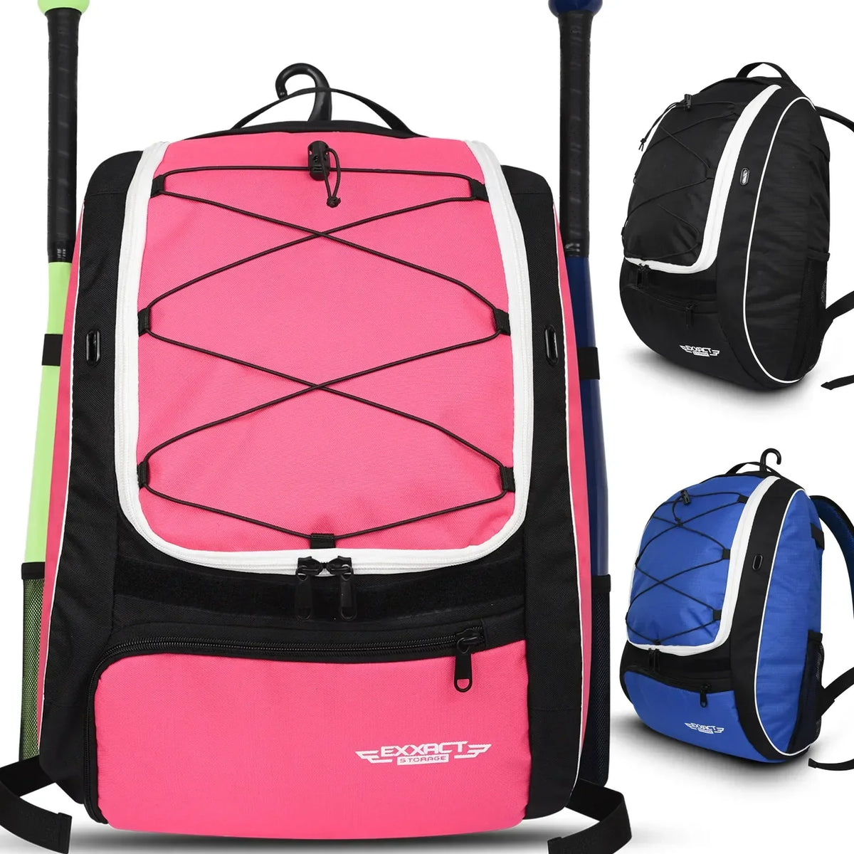 Exxact Sports Baseball Bat Bag with Seperate Cleats Compartment - Pink