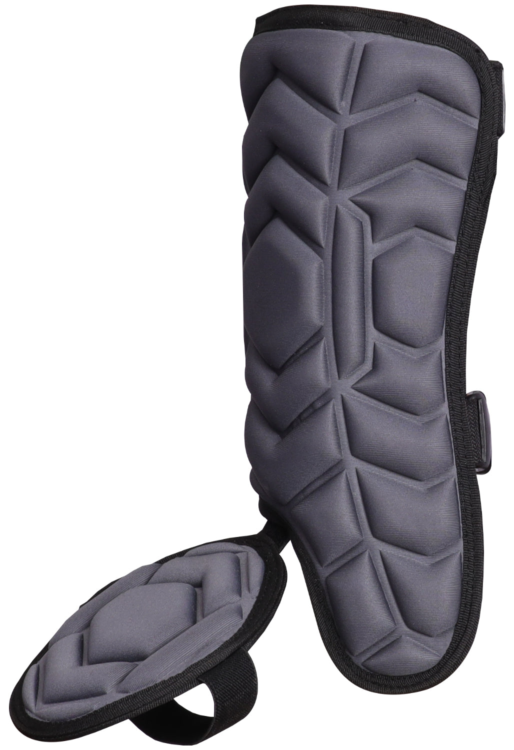 Exxact Sports Baseball Batter’s Leg Guard with Adjustable Straps - Dark Gray